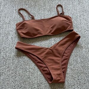 Abercrombie & Fitch bikini, brown, size S.